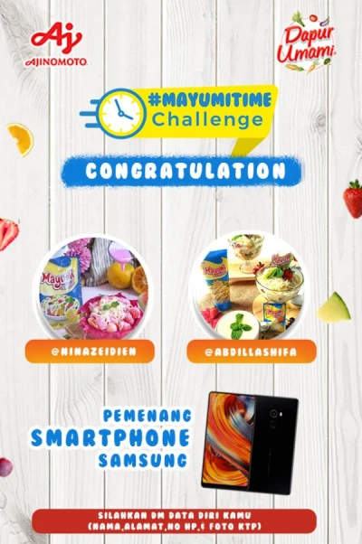 Selamat untuk seluruh pemenang #MayumiTimeChallege